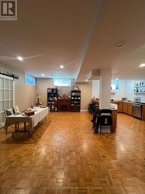 Richmond Hill (South Richvale) apartment for rent - A living room with a wooden floor and furniture.