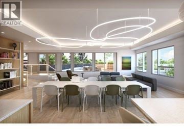 Port Moody apartment for rent - A modern dining room with a large table and chairs.