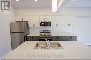 Thorold (Thorold Downtown) multi-family for rent - A kitchen with white countertops and stainless steel appliances.