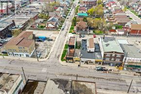 Hamilton (Crown Point) apartment for rent - A view of a street with buildings and cars from a high angle.