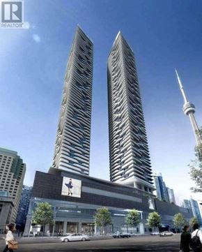 Toronto (Waterfront Communities) condo for rent - Two tall buildings are shown in the image.