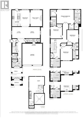Georgina (Keswick North) apartment for rent - A black and white floor plan of a building with multiple rooms and levels.
