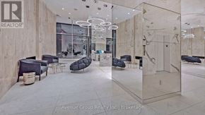 Toronto (Church-Yonge Corridor) condo for rent - A real estate office with a marble floor and modern furniture.