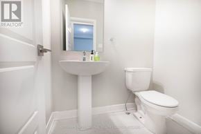 Ottawa townhouse for rent - A white bathroom with a toilet and sink.