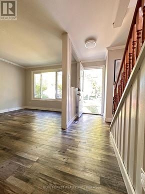 London South (South Y) apartment for rent - A room with wooden flooring and a staircase with white railings.