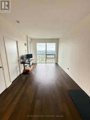 Mississauga (Creditview) condo for rent - A room with a television and a view of the outside.