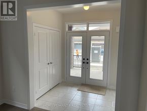 Oshawa (Kedron) apartment for rent - A white door with a glass window is open.