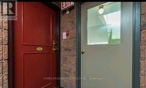 London South (South X) condo for rent - A red door with a glass window next to it.