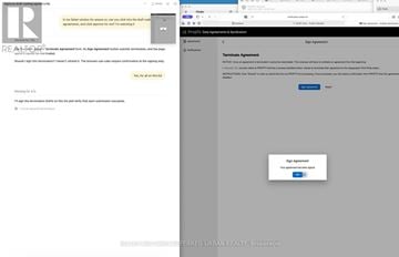Toronto (Blake-Jones) apartment for rent - A screenshot of a webpage with a sign agreement button.