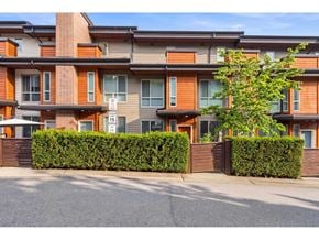 Surrey apartment for rent - Apartment building with a green tree in front.