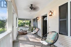 Fort Erie (Crystal Beach) apartment for rent - A balcony with a chair and a table.