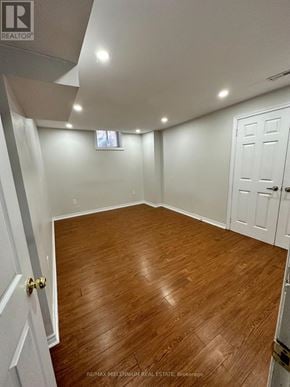Brampton (Heart Lake West) apartment for rent - A room with wooden flooring and white walls.