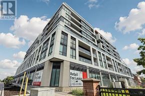 Toronto (Clairlea-Birchmount) condo for rent - A modern building with a sign that says "Retail For Lease".