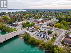 Niagara Falls (Chippawa) condo for rent - A bird's eye view of a small town with a river running through it.