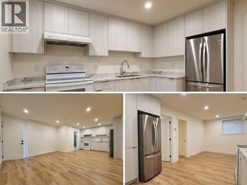 Burnaby apartment for rent - A kitchen with a refrigerator, stove, and sink.