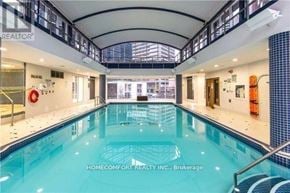 Toronto (Willowdale East) condo for rent - A large indoor swimming pool in a spacious room.