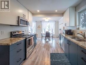 Newmarket (Huron Heights-Leslie Valley) apartment for rent - A kitchen with a granite countertop and stainless steel appliances.