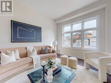 Whitchurch-Stouffville (Ballantrae) apartment for rent - A living room with a couch, a coffee table, and a painting on the wall.