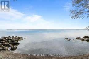 Georgina (Historic Lakeshore Communities) apartment for rent - A beach scene with rocks in the water and a tree branch on the right.