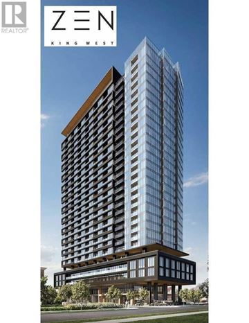 Toronto (Niagara) condo for rent - A tall building with a lot of windows and a sign that says ZEN King West.