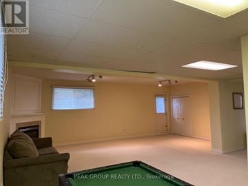 Niagara Falls (Ascot) apartment for rent - A living room with a couch and a fireplace.