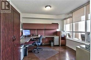 Mississauga (City Centre) condo for rent - A room with a desk and a computer monitor.
