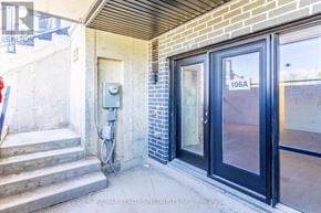 St. Catharines (E. Chester) townhouse for rent - A set of stairs leads up to a door with a glass window.