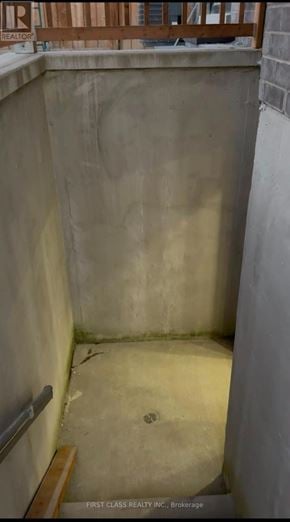 Whitby (Rolling Acres) apartment for rent - A concrete pool under construction with a wooden ladder on the left.
