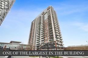 Brampton (Queen Street Corridor) condo for rent - A tall residential building with a sign that reads "One of the largest in the building".