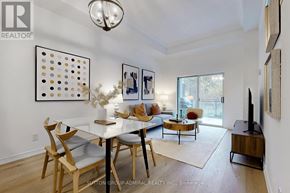 Vaughan (Lakeview Estates) condo for rent - A dining room with a white table and chairs.