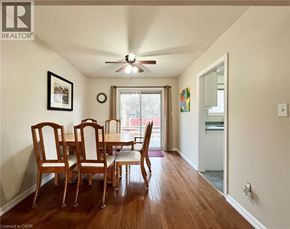 Waterloo apartment for rent - A dining room with a wooden table and chairs.