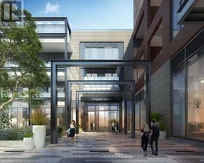 Newmarket (Huron Heights-Leslie Valley) condo for rent - A modern building entrance with people walking in and out.