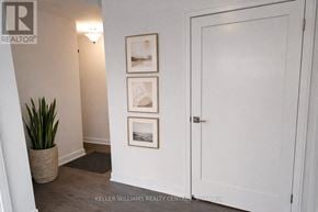 Newmarket (Huron Heights-Leslie Valley) condo for rent - A white door is in a room with pictures on the wall.