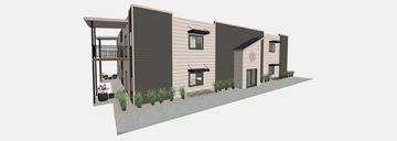 Sioux Center apartment for rent - A 3D rendered image of a modern house.