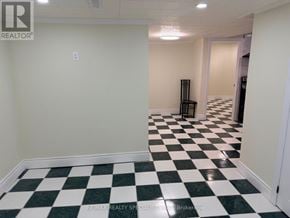 Mississauga (East Credit) apartment for rent - A room with black and white checkered flooring and white walls.
