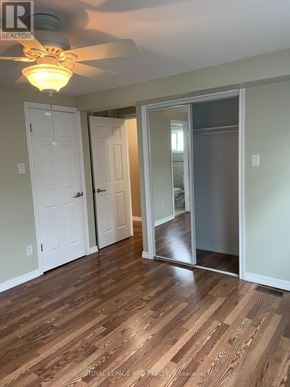 Fort Erie (Ridgeway) apartment for rent - A room with wood flooring and a ceiling fan.
