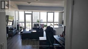 Kitchener condo for rent - A realtor's office with a view of the city.