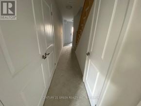 Cambridge townhouse for rent - A hallway with white doors and a carpeted floor.