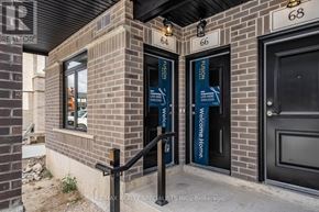 Guelph (Kortright East) townhouse for rent - The image shows the front of a building with the number 68 on it.