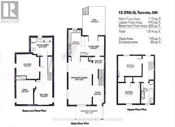 Toronto (Long Branch) apartment for rent - A floor plan for a 15 29th St Toronto, ON property is displayed.