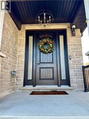 Kitchener apartment for rent - A door with a wreath on it.