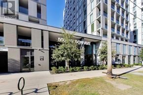 Toronto (Clanton Park) condo for rent - A modern building with the name "SON AVE" on the front.