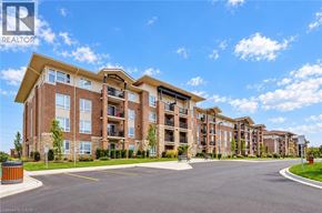Guelph condo for rent - A large apartment complex with a clear blue sky above.