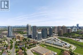 Mississauga (Hurontario) condo for rent - A real estate company logo is displayed on a cityscape background.