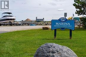 Collingwood condo for rent - A sign that says Marina Owners and Guests Only.