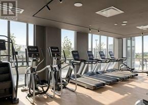 Milton (Tm Timberlea) condo for rent - A gym with treadmills and stationary bikes.