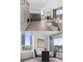 Burnaby apartment for rent - A modern living room with a view of the city.