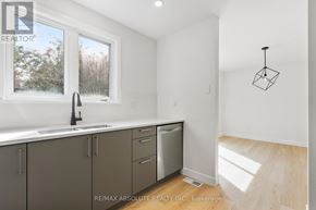 Ottawa apartment for rent - A kitchen with a window and a dishwasher.