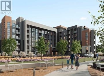 Milton (Walker) condo for rent - A family is walking in front of a large residential building.