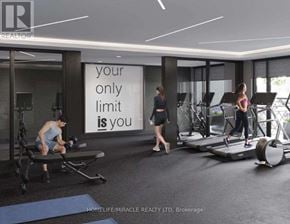 Milton (Walker) condo for rent - A gym with a sign that says "your only limit is you" and people working out.
